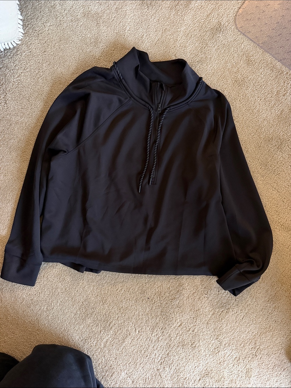 Women’s half zip athletic material